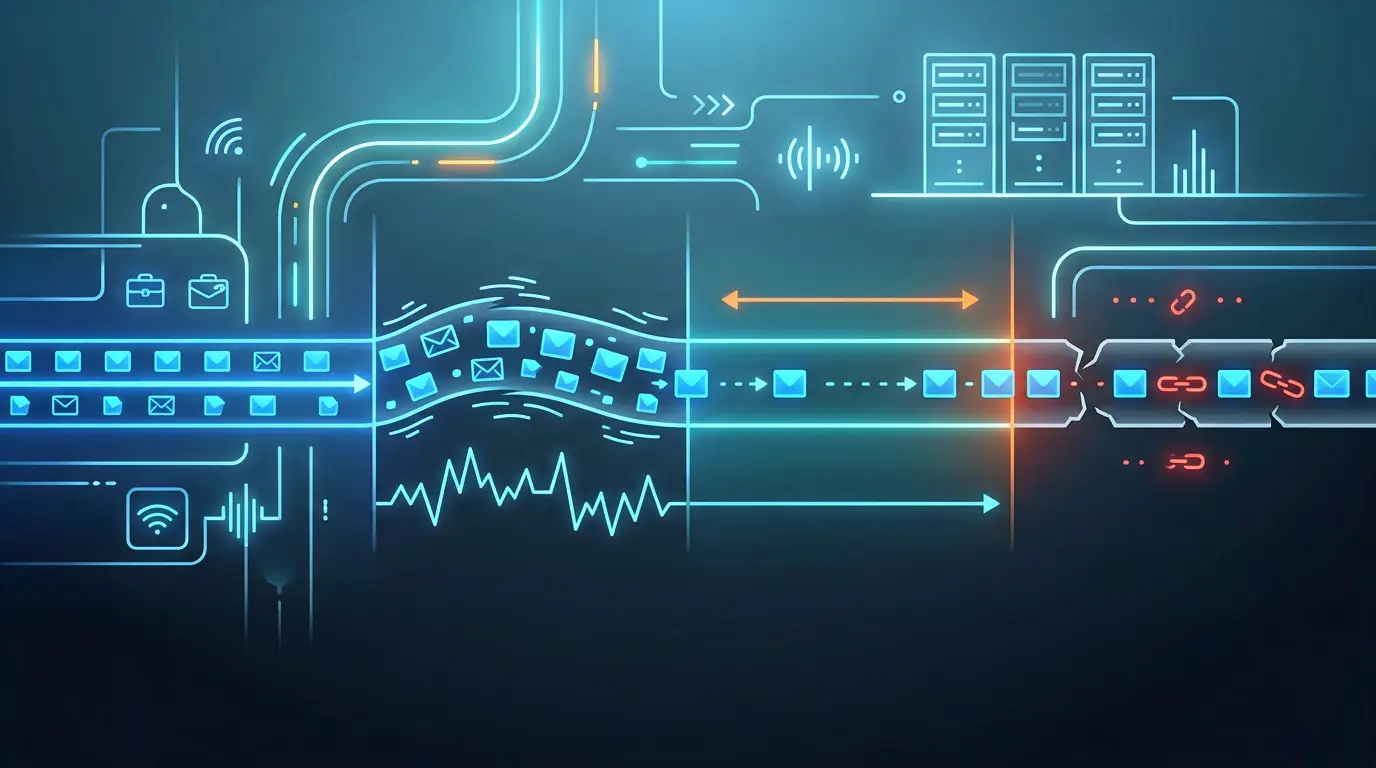 Jitter, latency, and packet loss affecting business network performance, VoIP calls, video conferencing, and enterprise connectivity